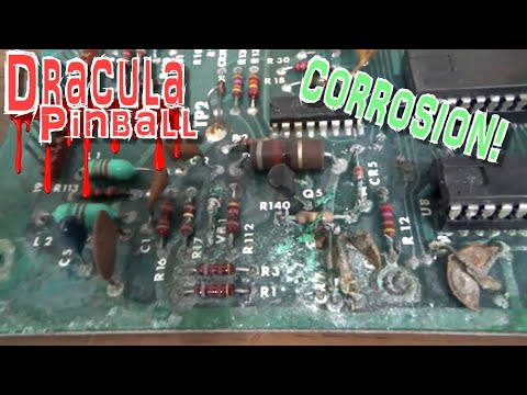 Battery Alkaline Damage Destroyed This DRACULA PINBALL MPU - Let's Bring It Back To Life