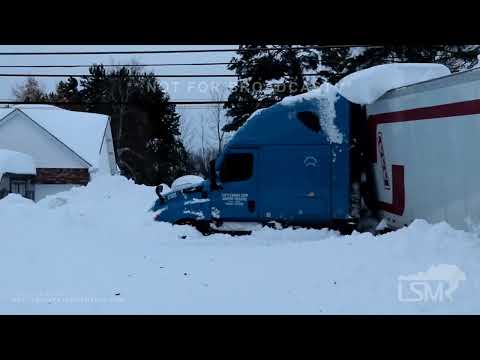11-19-2022 Orchard Park to Hamburg, NY - Structural Collapse, Stranded Semi's, Buried Cars, Plows