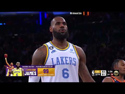 LeBron James 28 pts 10 reb 11 ast vs New York Knicks | 2023-01-31