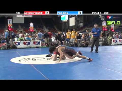 Junior 132 - Alexander Rinaldi (New Jersey) vs. Paul Klein (Louisiana)