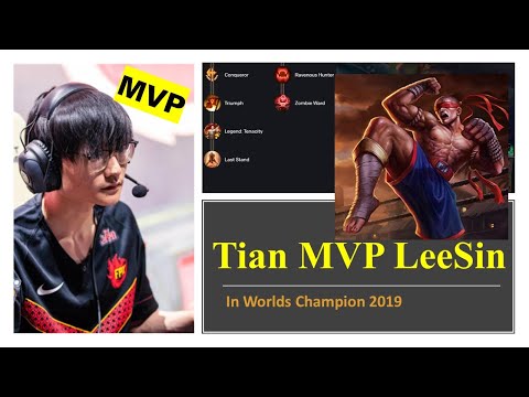 Tian Best LeeSin MVP In Worlds Champion 2019 | FPX vs G2 Game 1 Finals [Proview Worlds 2019 Finals]