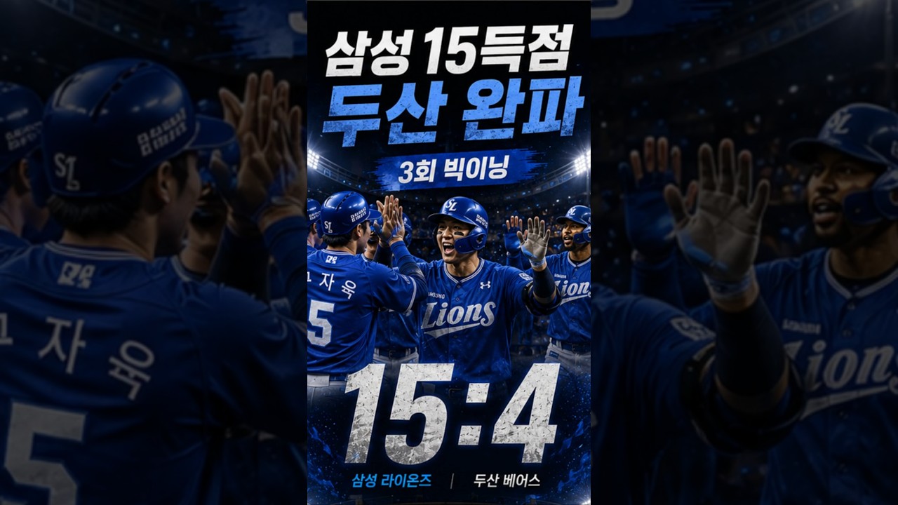 오늘의 야구 하이라이트 삼성VS두산, 삼성15득점 두산 완파~! 삼성 페덱 6이닝2실점 호투, 구자욱 4타수3안타3타점 맹활약~!