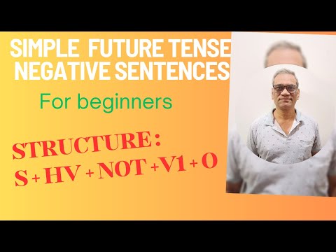 Frases negativas simples no tempo futuro