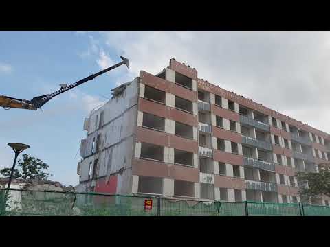 Abriss Schwerin Pankower Straße. 1977 gebaut. und 2021 abgerissen.