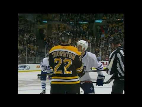 TOR 0 @ BOS 1 - Orr vs Lucic Primeau vs Thorton - 100304