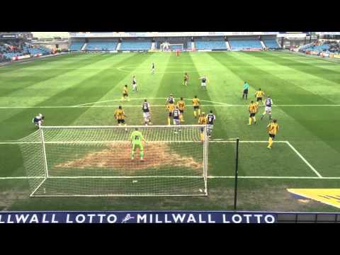 Ben Thompson first ever league goal MILLWALL v shrewsbury 9/4/16
