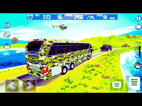 US Army Bus Driving Simulator 2022 - Soldier Military Coach Transporter Duty - Android Gameplay