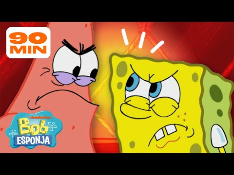 Bob Esponja | 90 MINUTOS de Brigas entre Bob Esponja e Patrick! 💥 | Bob Esponja em Português