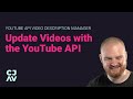 Update Videos with the YouTube API