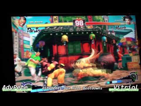AdyPete [DeeJay] vs Vitriol [Makoto] Box Hill Beatdowns Round 1 SSF4AE2012 01 March 2012