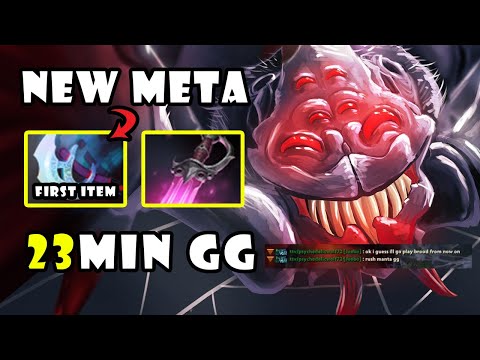 How to Play Broodmother Mid with New Meta First Item Manta & 23Min GG | Dota 2 Gameplay 7.40