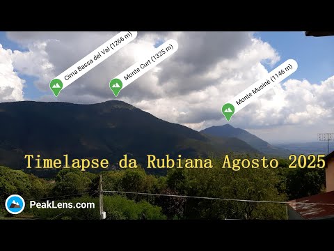 Timelapse da Rubiana Agosto 2025 - Timelapse from Rubiana August 2025