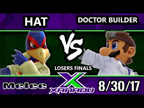 S@X 217 - Hat (Falco, Captain Falcon) Vs. Doctor Builder (Dr. Mario) - Smash Melee Losers Finals