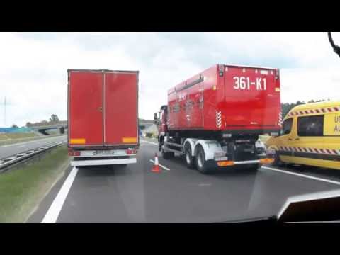 Wypadek na A2; 04.07.2016