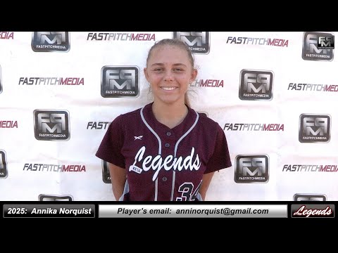 2025 Annika Norquist  3.8 GPA - Catcher Softball Skills Video - Norcal Legends