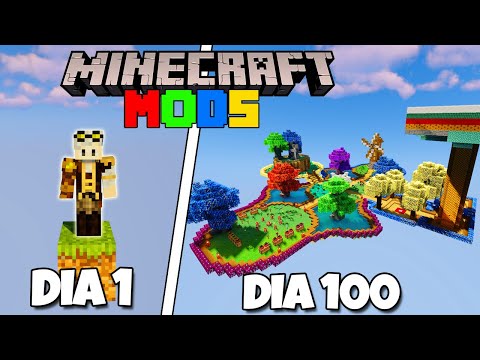 SOBREVIVI 100 DIAS EM UM BLOCO COM MODS NO MINECRAFT