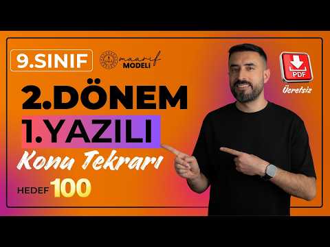 9.SINIF 2.DÖNEM 1.YAZILI FULL TEKRAR | Maarif Modeli I Edebiyat Sınav Hazırlığı