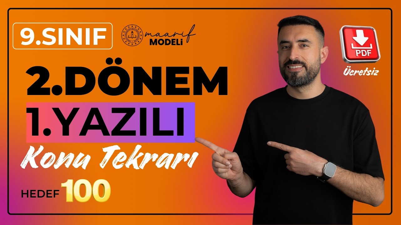 9.SINIF 2.DÖNEM 1.YAZILI FULL TEKRAR | Maarif Modeli I Edebiyat Sınav Hazırlığı