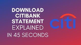 How To Download Citibank Statement (2025)