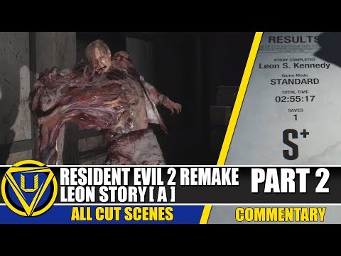 RESIDENT EVIL 2 REMAKE Walkthrough Part 2 - LEON STORY S+ RANK