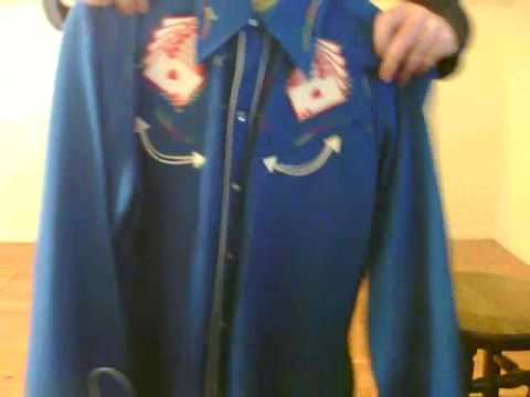 H BAR C California Ranchwear - Gambler Theme Wester Shirt (W/Deck Of Cards)