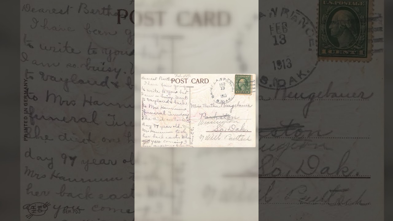 Printed in Germany, Divided Back Valentine Postcard, 1913 Video