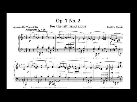 F. Chopin/V. Xia - Mazurka Op. 7 No. 2 for the left hand alone
