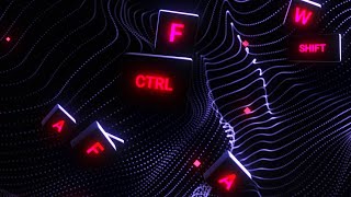 Red Neon Keyboard Keys Background video | Footage | Screensaver