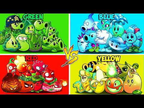 Tournament All Color Plants Vs All Zombies - Who Will Win? - Pvz 2 Plant vs Plant