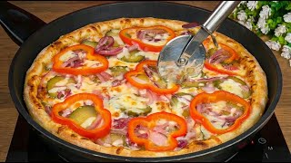We don't buy Pizza anymore! No Oven! No Knead! Homemade Pizza Liquid Dough!