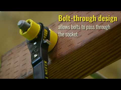 Klein Tools 4-in-1 Lineman's Ratcheting Wrench