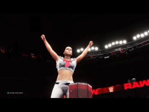 WWE 2K20 Leo Vea and Emily vs J.T and Sophia Mixed Tag Match