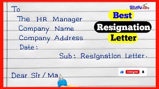 How To Write Resignation Letter || Sample Of Resignation Letter || Letter Of Resignation Format ||