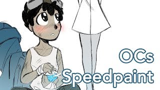 Coal and Jewel 【OCs SPEEDPAINT】