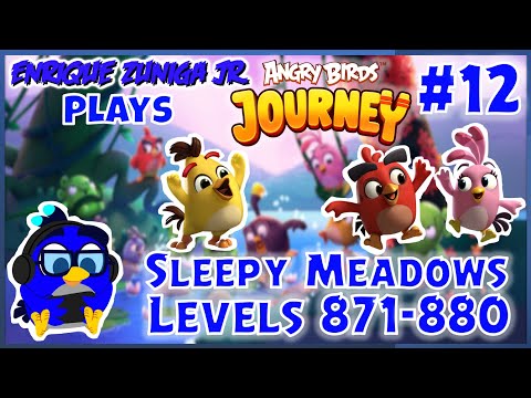 SLEEPY MEADOWS! 🌸🌈 / LEVELS 871-880! - Angry Birds Journey Gameplay #12 w/Bloopers! 🤣
