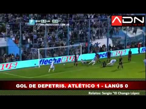 Gol de Depetris. Atlético 1 - Lanús 0.