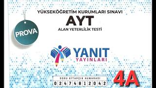 Yanıt yayınları Prova AYT-4A geometri çözümleri 2026-6* CA