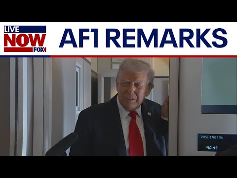 Video | Trump speaks on UK visit, Kirk memorial service while on AF1 | LiveNOW from FOX