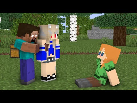 Monster School : Herobrince Life - LOVE STORY So sad Part 1 -  Minecraft Animation