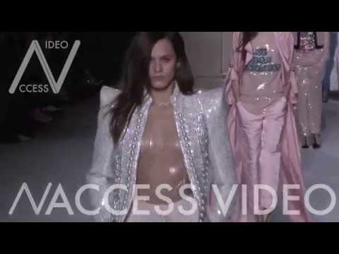 Grace Elizabeth, Cindy Bruna and more on the runway for the Balmain Fashion Show