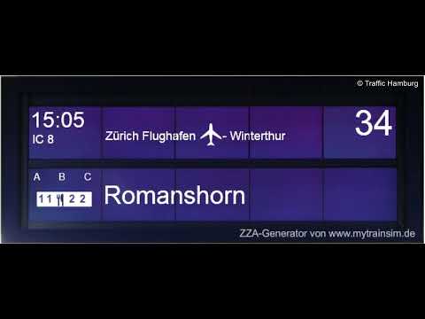 [Ansage] IC 8 nach Romanshorn in ZH HB - Traffich Hamburg