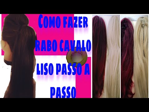 Como fazer rabo de cavalo liso ou encaracolado é mesmo processo ,faça voçê mesma.