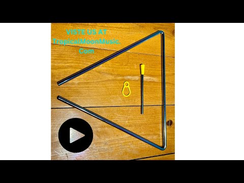 Brand New Professional Peru Juilo Brand Percussion Triangle Wind Chime Studio Chromed Steel 12 inches Chromed Steel image 3