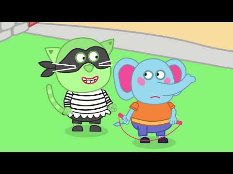 Baby Lucia Stuck in Lego Playhouse. Fox Family Plays Hide and Seek Outdoors - cartoon for kids #1798