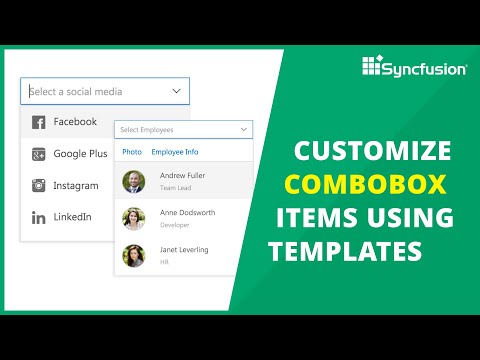Customize ComboBox Items Using Templates