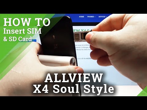 How to Insert Nano SIM and Micro SD Card into ALLVIEW X4 Soul Style - Open SIM Slot