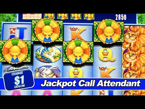 MASSIVE BETS! ★ HIGH LIMIT CHESHIRE CAT ➜ SLOT MACHINE BONUS JACKPOT HANDPAY!