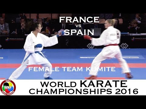 FINAL. FRANCE vs SPAIN. (2/2) Female Team Kumite. 2016 World Karate Championships