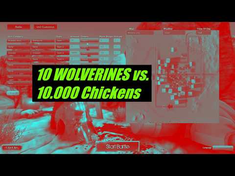 Ultimate Epic Battle Simulator / UEBS 10 Wolverines vs. 10.000 Chickens
