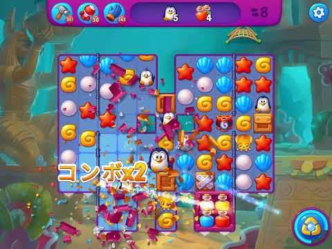 Fishdom Very Hard level 5628 no boosters フィッシュダム ベリーハード [Friend's]